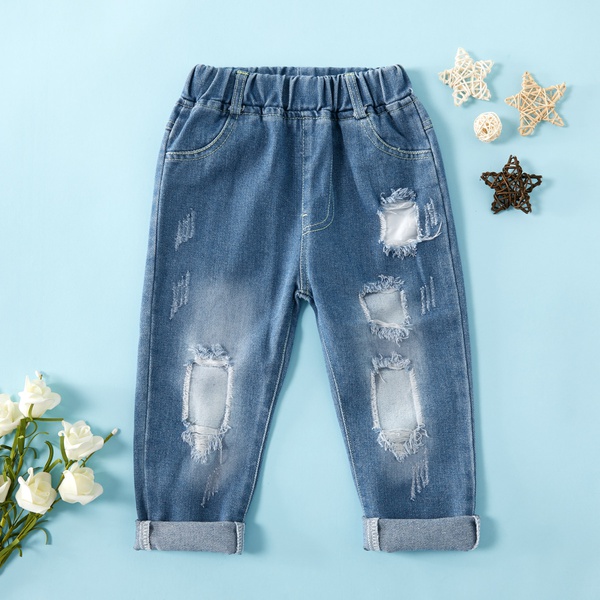 Toddler Boy / Girl Trendy Ripped Jeans