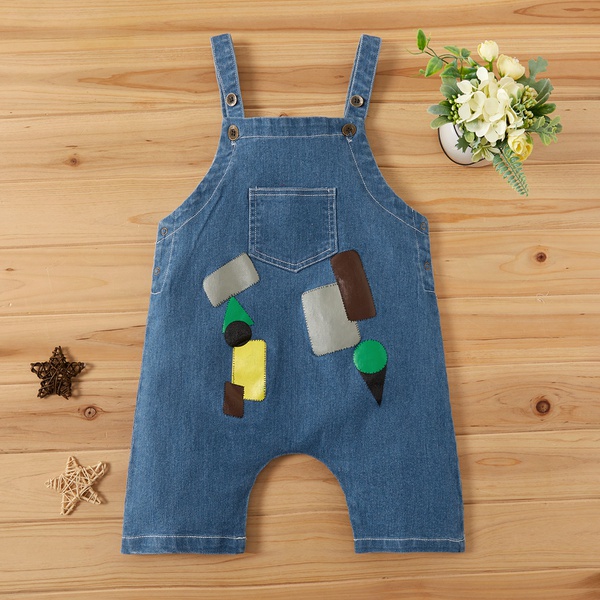 Baby / Toddler Patchwork Denim Overalls