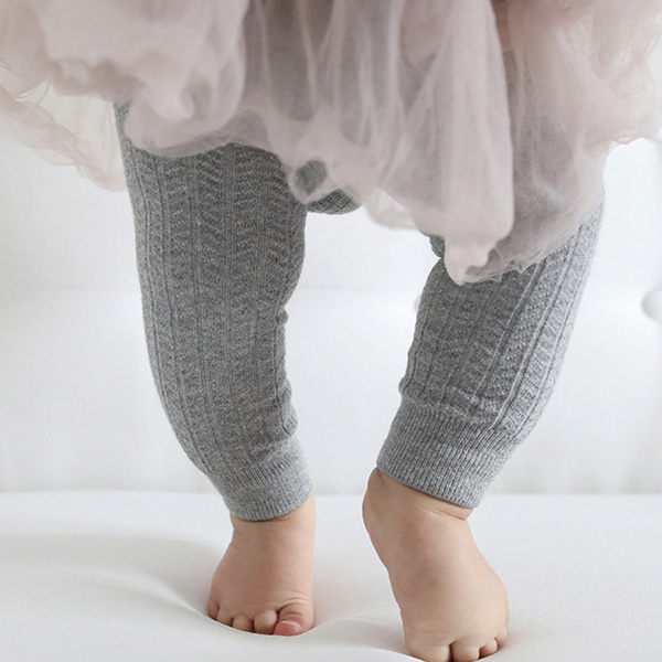 Baby Girl Solid Stretchy Leggings