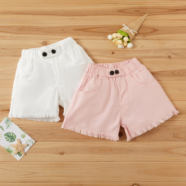 Toddler Girl Causal Solid Shorts