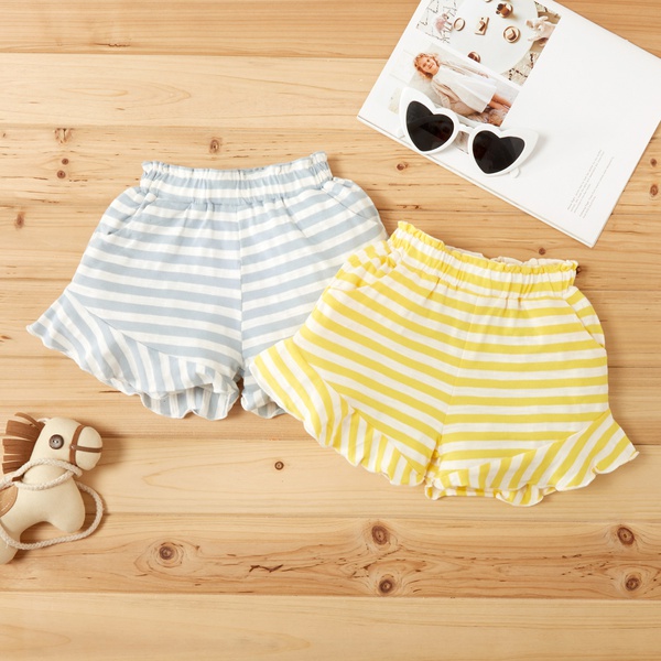 Baby / Toddler Girl Casual Striped Shorts