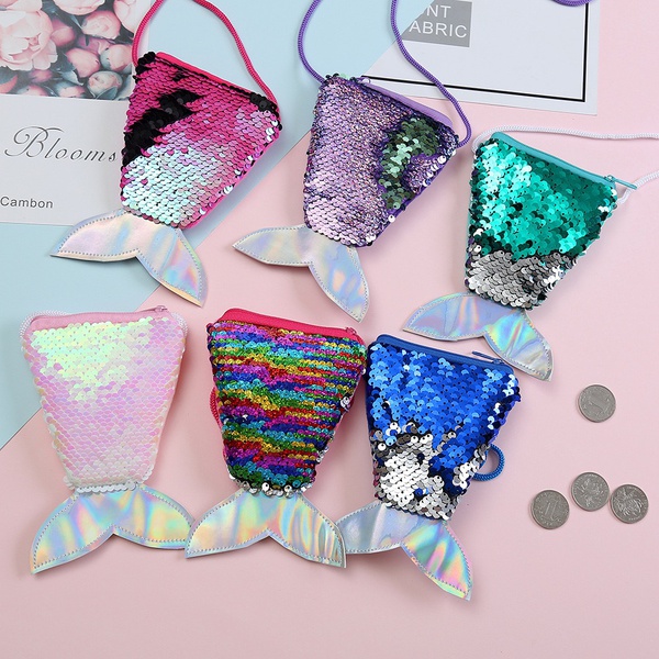 Mermaid Sequined Shoulder Bag for Girls