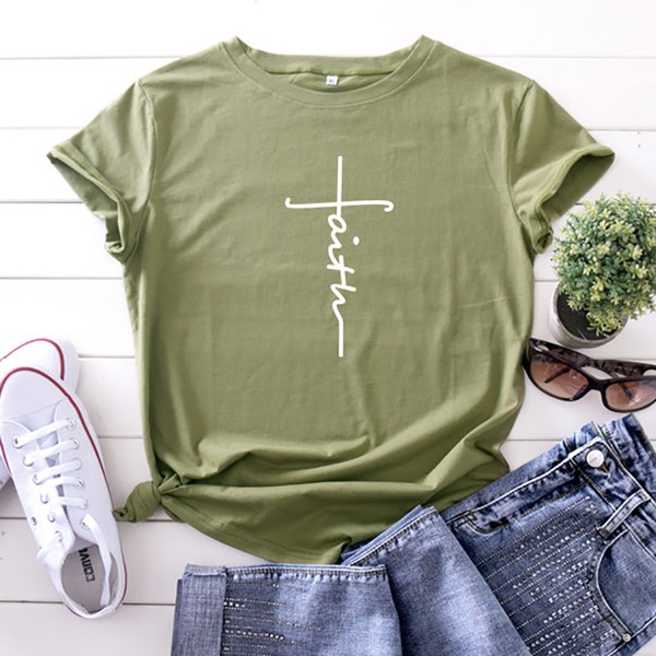 Pretty Short-sleeve Faith Tee For women